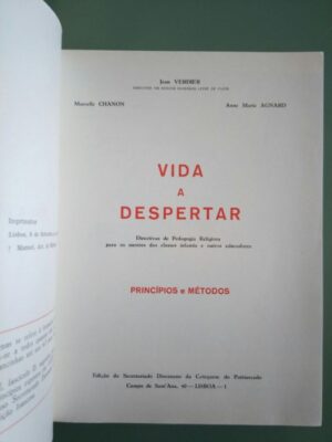 A vida a despertar (princípios e métodos) - Jean Verdier