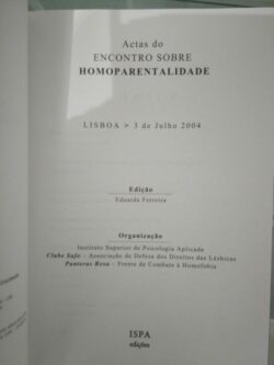 Actas do encontro sobre homoparentalidade -