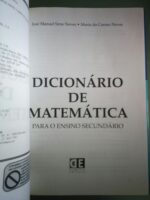 Dicionário de Matemática (para o ensino secundário) - José M. S. Neves