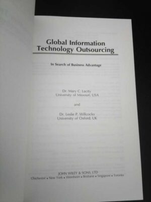 Global information technology outsourcing - Mary C. Lacity