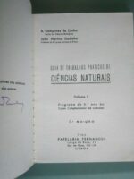 Guia de trabalhos práticos de ciências naturais (vol. 1) - A. Gonçalves da Cunha / João Martins Godinho