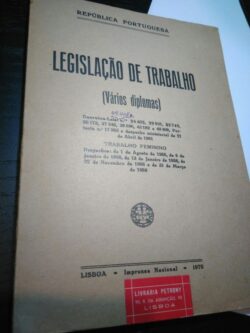 Legislação de Trabalho (vários diplomas - trabalho feminino) - 1970 -