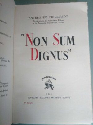 Non Sum Dignus - Antero de Figueiredo