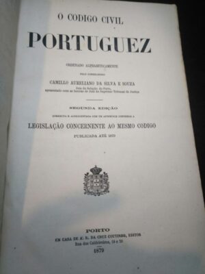 O codigo civil portuguez ordenado alphabeticamente - 1879 -