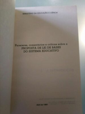 comentários e críticas sobre a proposta de lei de bases do sistema educativo -