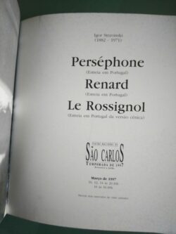 Perséphone / Renard / Le Rossignol (TNSC) - Igor Stravinski