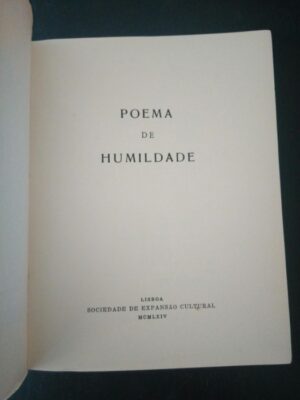 Poema de humildade - Poema de humildade