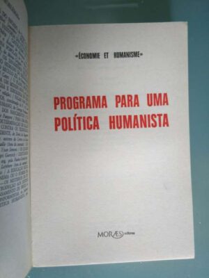 Programa para uma política humanista (Économie et humanisme) -