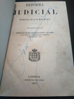 Reforma Judicial decretada em 21 de Maio de 1841(3.a ed. Official 1867 -