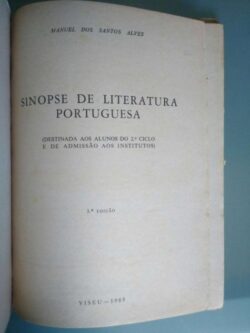 Sinopse de literatura portuguesa - Manuel dos Santos Alves