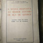 A minha resposta ao Sr. António de Eça de Queiroz - P.e Allyrio de Mello
