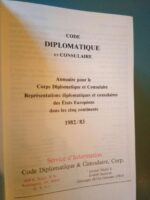 Code Diplomatique et consulaire -