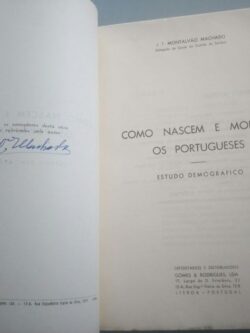 Como nascem e morrem os portugueses - J. T. Montalvão Machado