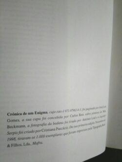 Crónicas de um enigma - Carlos Vieira Reis