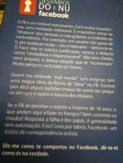 Desvario do e nu facebook - Sérgio Ramires