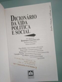 Dicionário da vida política e social - Dominique Chagnollaud