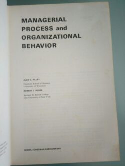 Managerial process and organizational behavior - Allan C. Filley