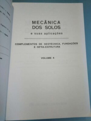 Mecânica dos solos e suas aplicações (volume 4) - Homero Pinto Caputo