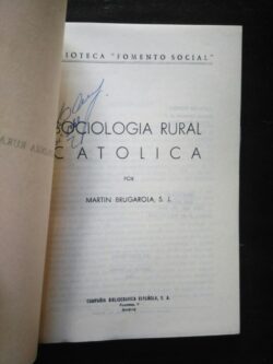 Sociologia Rural Católica - Martin Brugarola