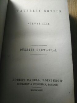 Waverley Novels - vol. XXXI (Quentin Durward - I) - MDCCCXLIX - Walter Scott