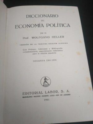 Diccionario de Economia Politica - W. Heller