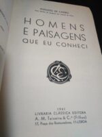 Homens e paisagens que eu conheci (Lisboa 1941 - 1.ª Edição) - Augusto de Castro