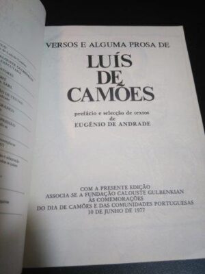 Versos e alguma prosa de Luís de Camões - Eugénio de Andrade