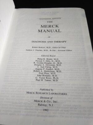 The Merck Manual (Sixteenth Edition) - Robert Berkow / Andrew J. Fletcher