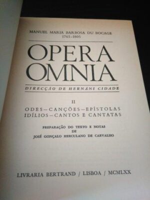 Opera Omnia II - Bocage