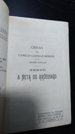 A neta do arcedíago - Camillo Castello Branco