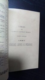 Cousas leves e pesadas (2.a edição) - Camillo Castello Branco