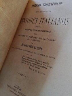 Esboços biographicos dos principaes pintores italianos - Henrique Feijó da Costa