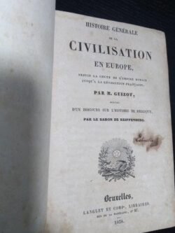 Histoire général de la civilisation en Europe - M. Guizot