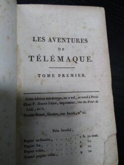 Les aventures de télémaque (Tome premier) -