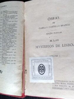 Mysterios de Lisboa (vols. I e II) - Camillo Castello Branco