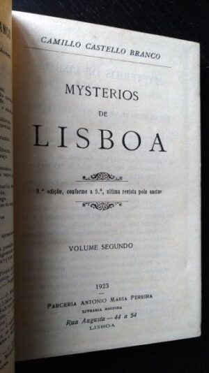 Mysterios de Lisboa (vols. I e II) - Camillo Castello Branco