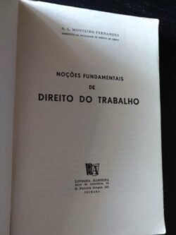 Noções fundamentais de Direito do Trabalho - A. L. Monteiro Fernandes