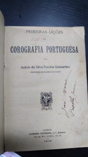 Primeiras lições de corografia portuguêsa - Acácio da Silva Pereira Guimarães