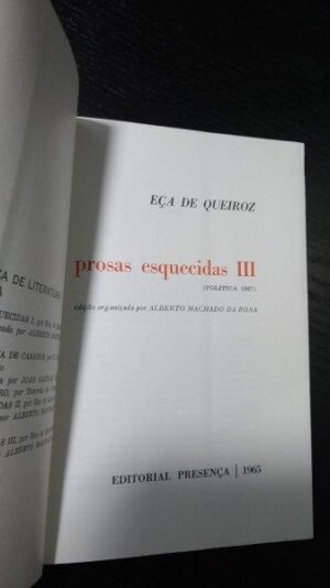 Prosas esquecidas III (Política 1867) - Eça de Queiroz