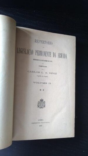 Repertorio da legislação permanente da Armada (vol. II) - Carlos L. S. Diniz