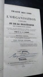 Traité des lois de l'organisation judiciaire et de la compétence des juridictions civiles - G.L.J.Carré