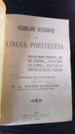 Vocabulário ortográfico da língua portuguesa - F. A. Xavier Rodrigues