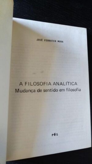 A filosofia analítica - José Ferrater Mora