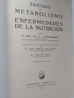 Tratado de metabolismo y enfermedades de la nutrición - S. J. Thannhauser