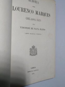 Memória sobre Lourenço Marques (Delagoa Bay) - Levy Maria Jordão