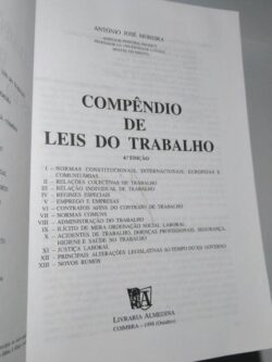 Compêndio de Leis do Trabalho (1998) - António José Moreira