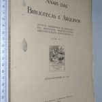 Anais das Bibliotecas e Arquivos (vol. III