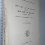 Matrícula de Ordens da Diocese de Évora (1480-1483) - Isaías da Rosa Pereira