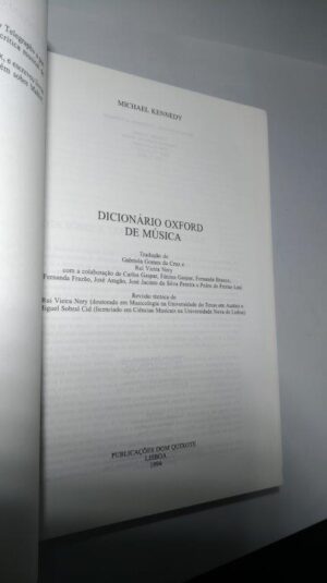 Dicionário Oxford de Música - M. Kennedy