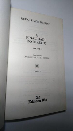 A finalidade do Direito (vol. 1) - Rudolf von Ihering